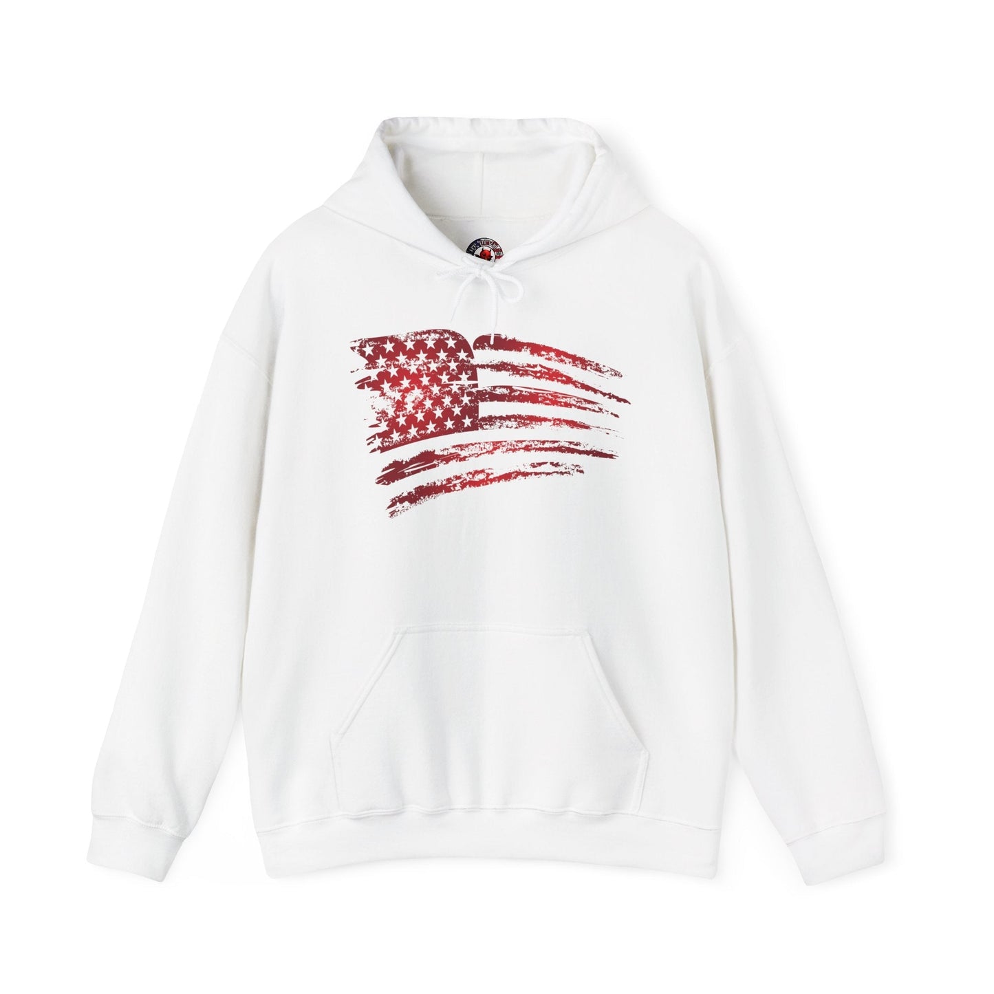 Red American Flag Hooded Sweatshirt The Devil's Pickle