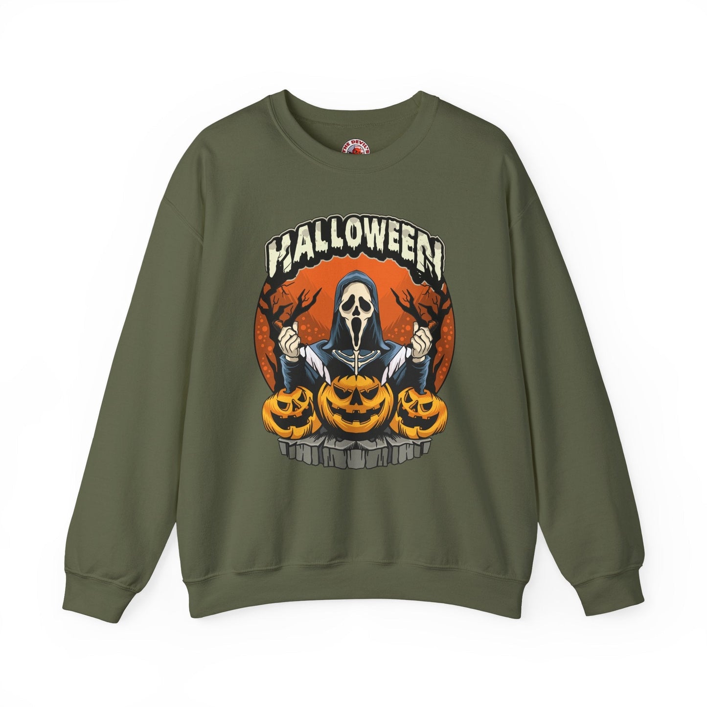 Screamer Killer Ghost Halloween Crewneck Sweatshirt The Devil's Pickle