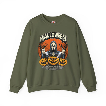 Screamer Killer Ghost Halloween Crewneck Sweatshirt The Devil's Pickle