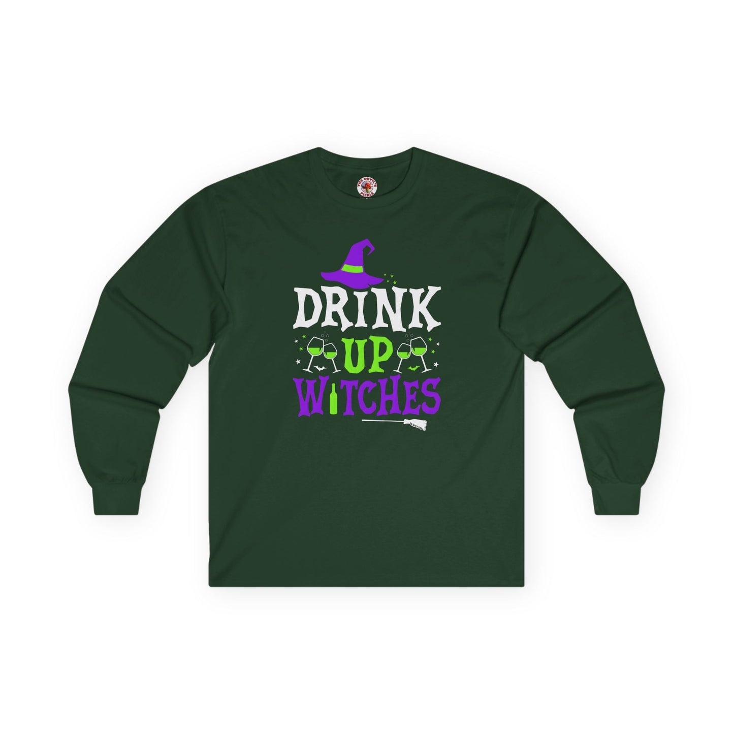 Drink Up Witches Long Sleeve Tee The Devil's Pickle