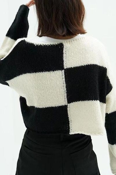 Checkered knit sweater Shop Style & More | Fresh Looks, Everyday Deals & Free Shipping