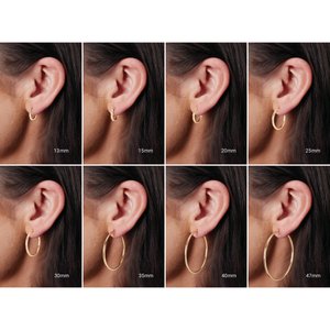14K Yellow Round Tube 30 mm Hoop Earrings Ethereal Legacy Boutiques