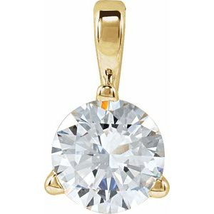 14K Yellow Lab-Grown Moissanite Pendant Ethereal Legacy Boutiques