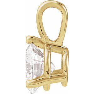 14K Yellow Lab-Grown Moissanite Pendant Ethereal Legacy Boutiques