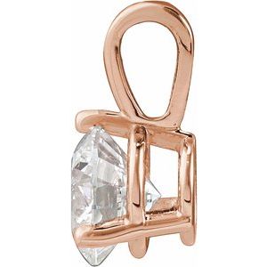 14K Rose 5/8 CT Lab-Grown Diamond Pendant Ethereal Legacy Boutiques
