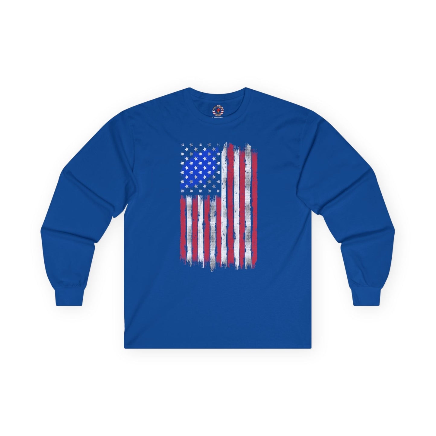 Tattered American Flag  Long Sleeve Tee The Devil's Pickle