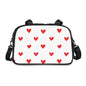 Fall in Love with Fitness Womens White Heart Print Fitness Handbag Country in My Heart