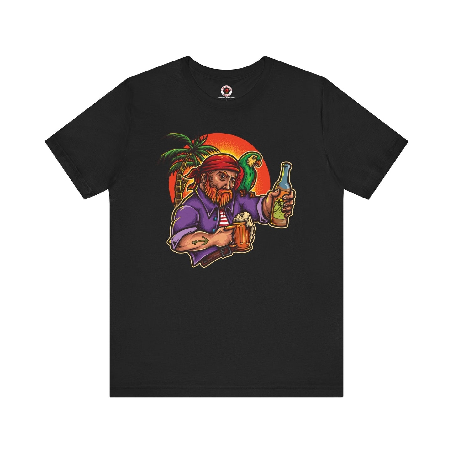 Sunset Pirate Beer T-Shirt The Devil's Pickle