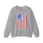 Tattered American Flag Crewneck Sweatshirt The Devil's Pickle