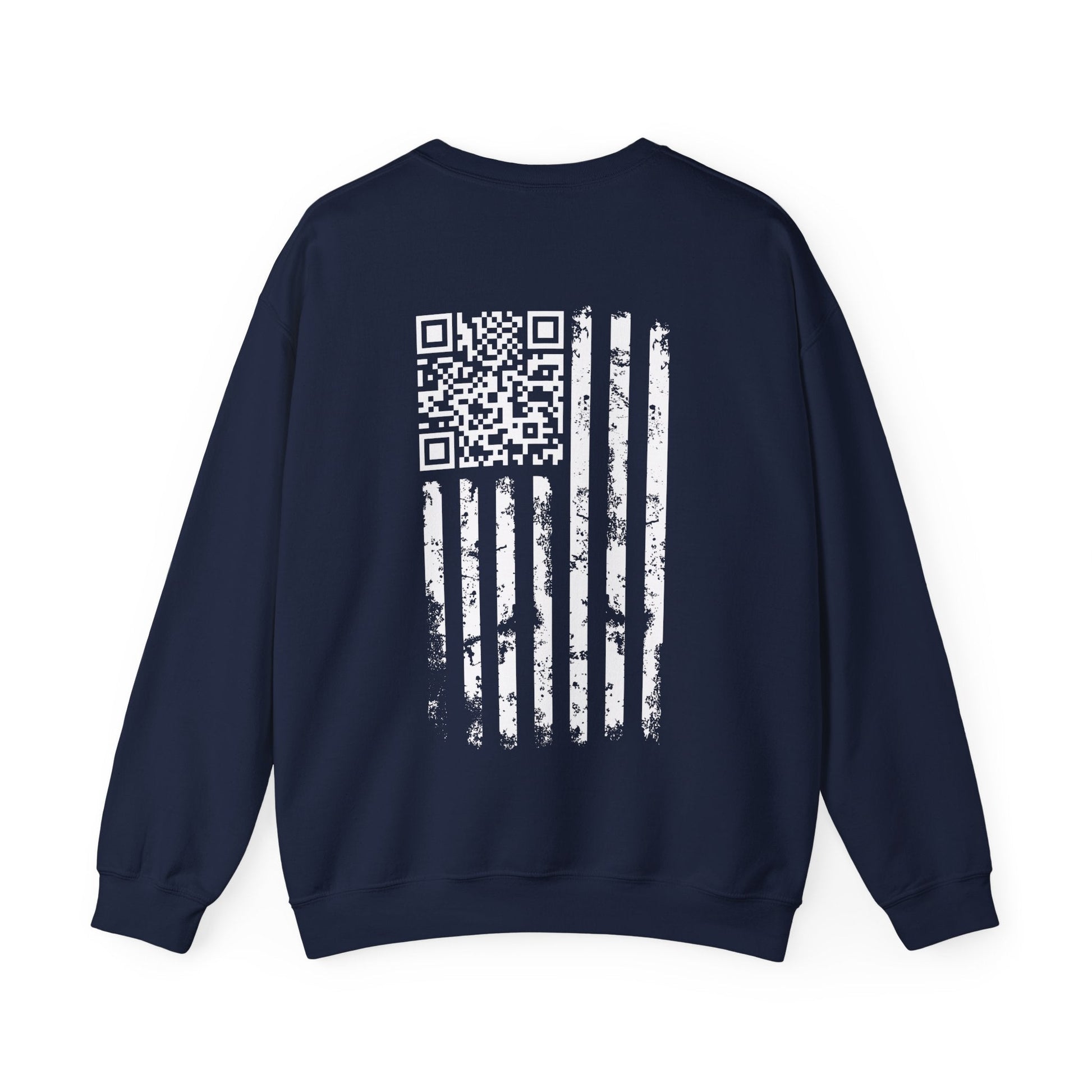 American Flag QR Code Crewneck Sweatshirt The Devil's Pickle