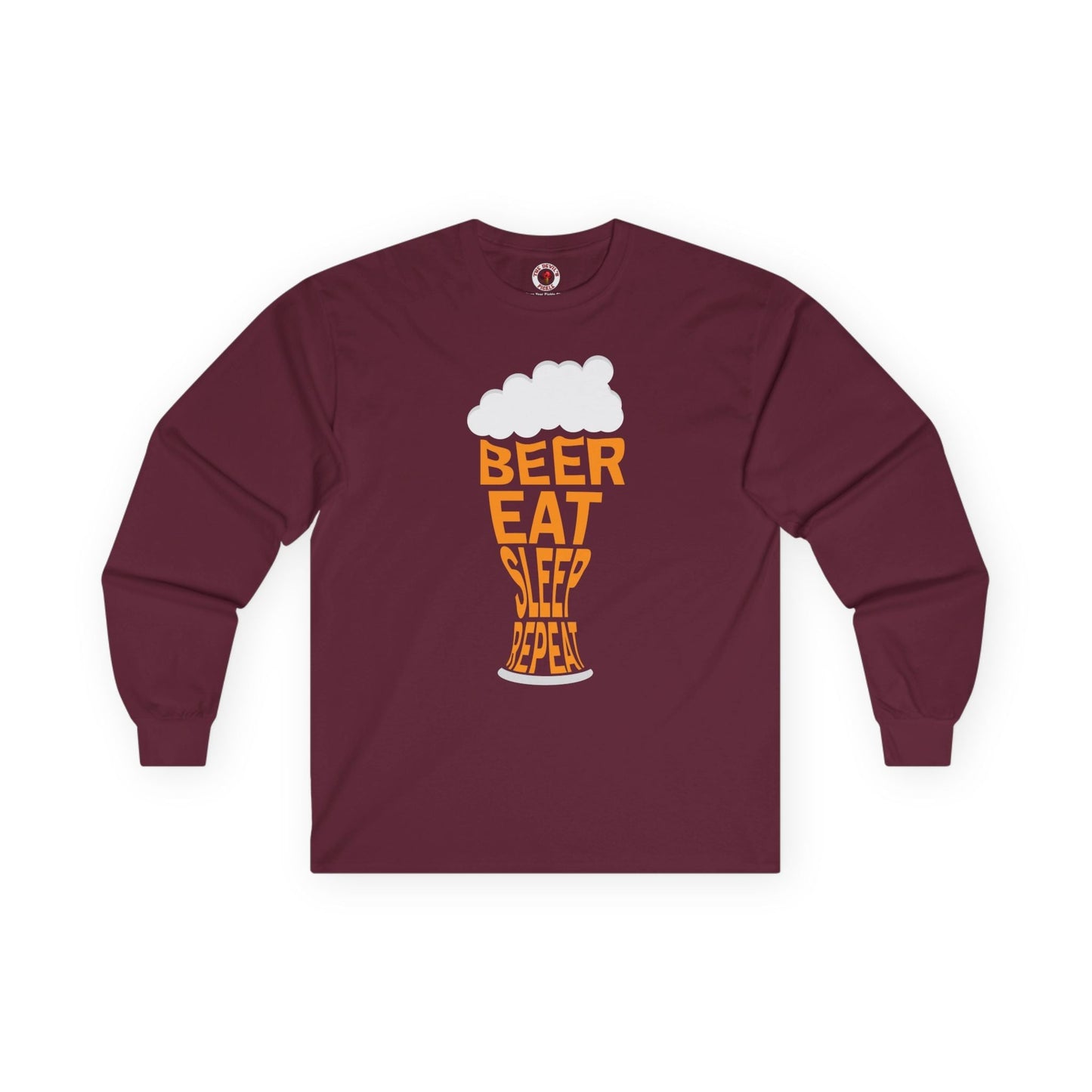 Beer Eat Sleep Repeat Long Sleeve Tee The Devil's Pickle