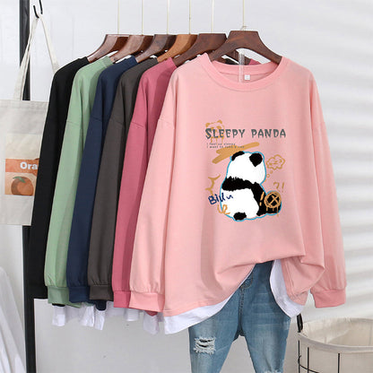Women's Trendy Sweater Thin Loose Plus Size Fake Two Piece Top See size chart under “more details” The Fashion Celestial