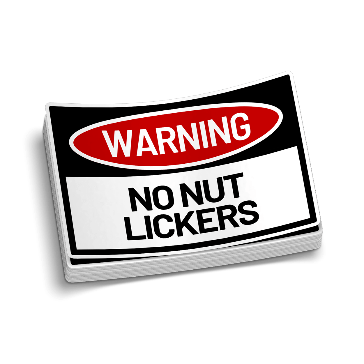 No Nut Lickers Hard Hat Decal Armed American Supply