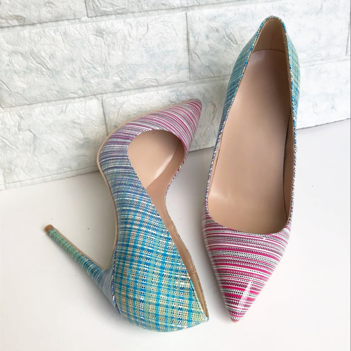 Ladies colorful gradient heels See size chart under “more details” The Fashion Celestial