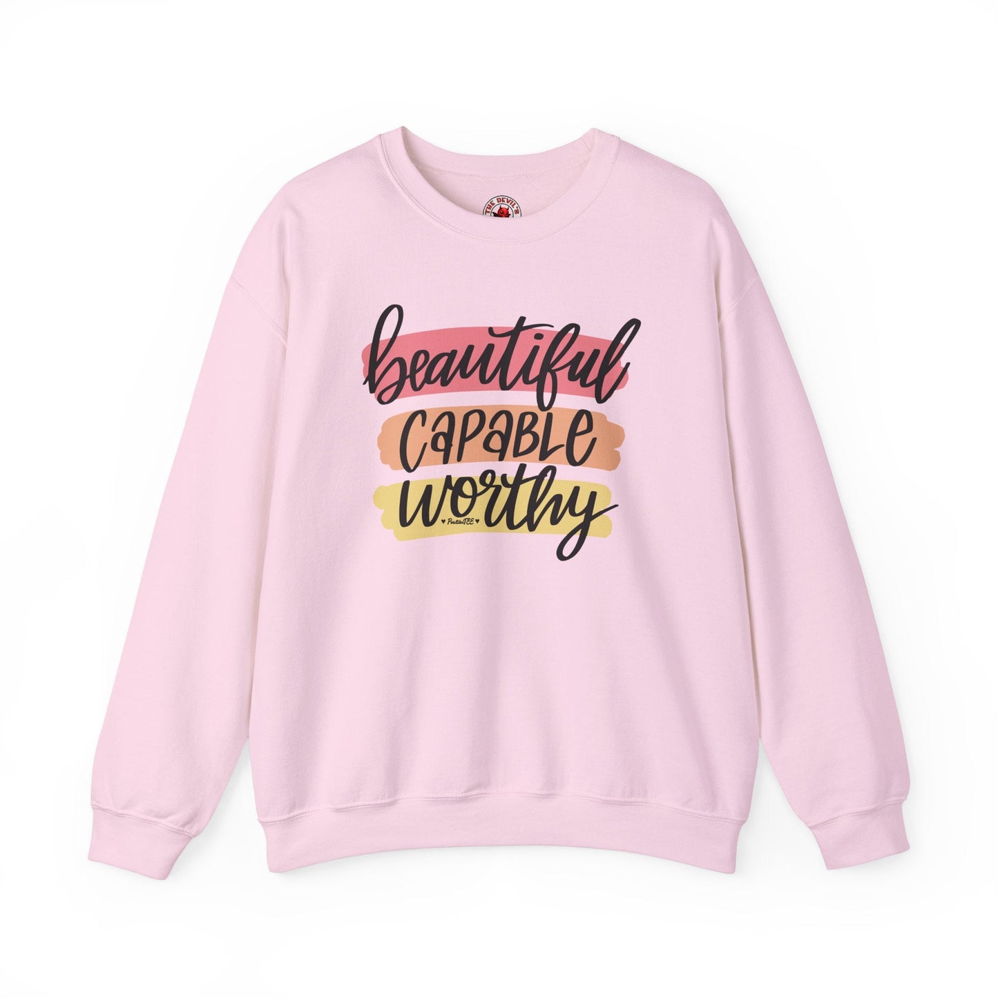 Beautiful Capable Worthy Crewneck Sweatshirt The Devil's Pickle