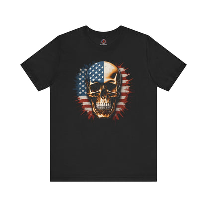 American Flag Skull T-Shirt The Devil's Pickle