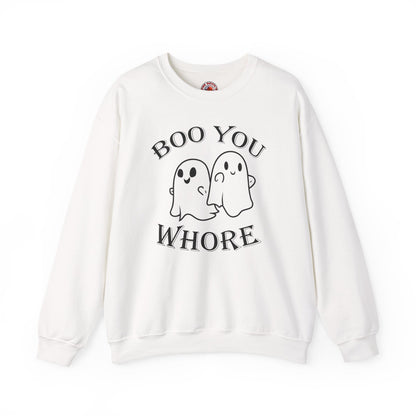 Boo You Whore Crewneck Sweatshirt The Devil's Pickle