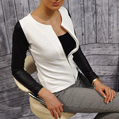 Women’s Plaid Patchwork Blazer FitiqueFit