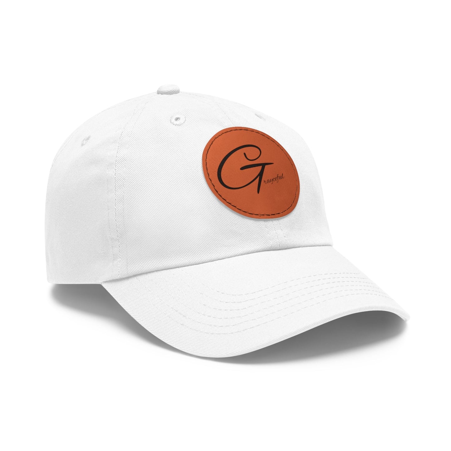 Hat with Leather Patch (Round) Grayceful LLC