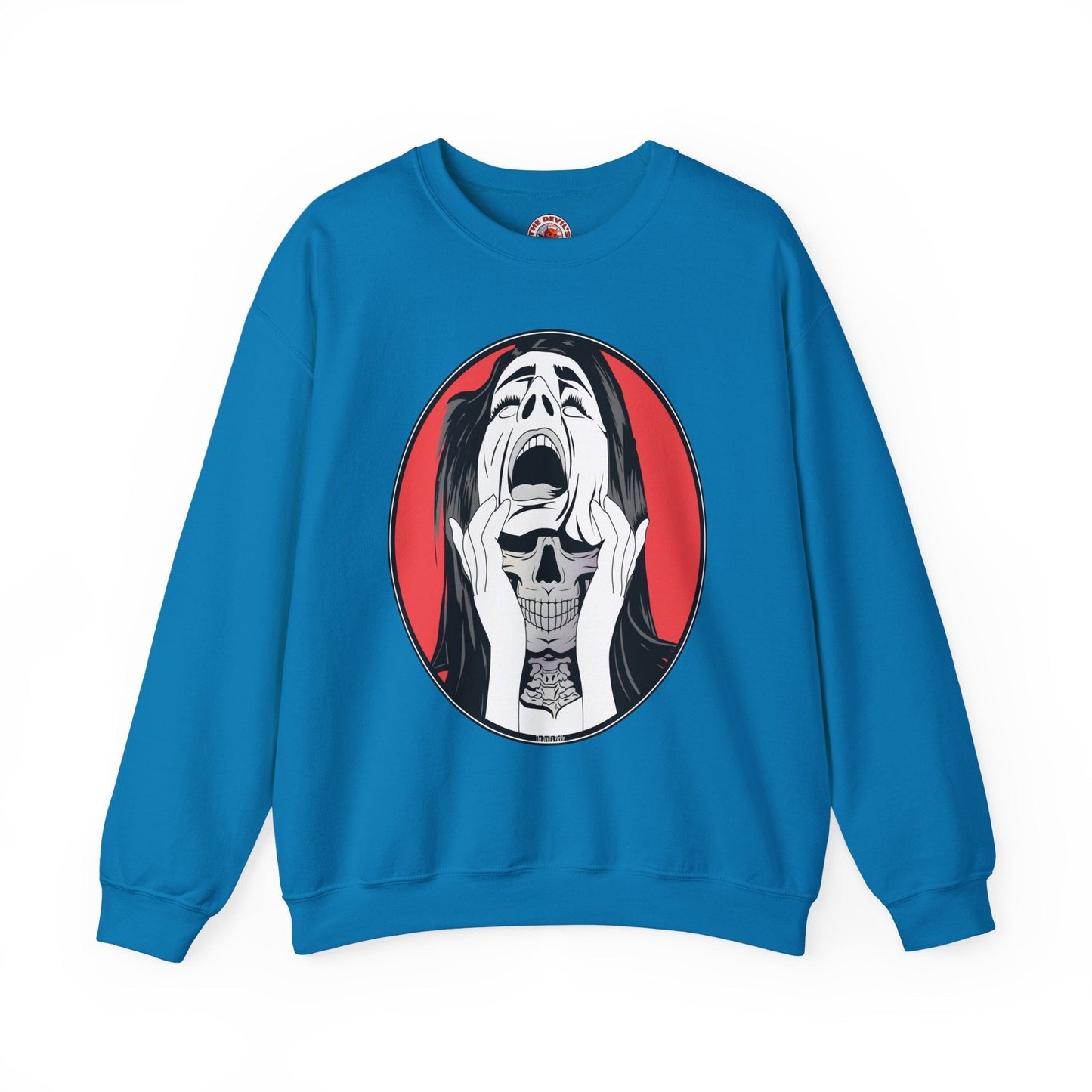 Skull Woman Crewneck Sweatshirt The Devil's Pickle
