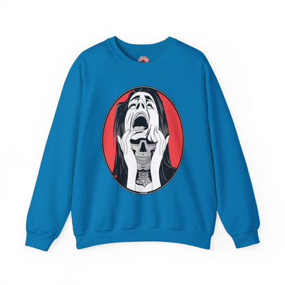 Skull Woman Crewneck Sweatshirt The Devil's Pickle