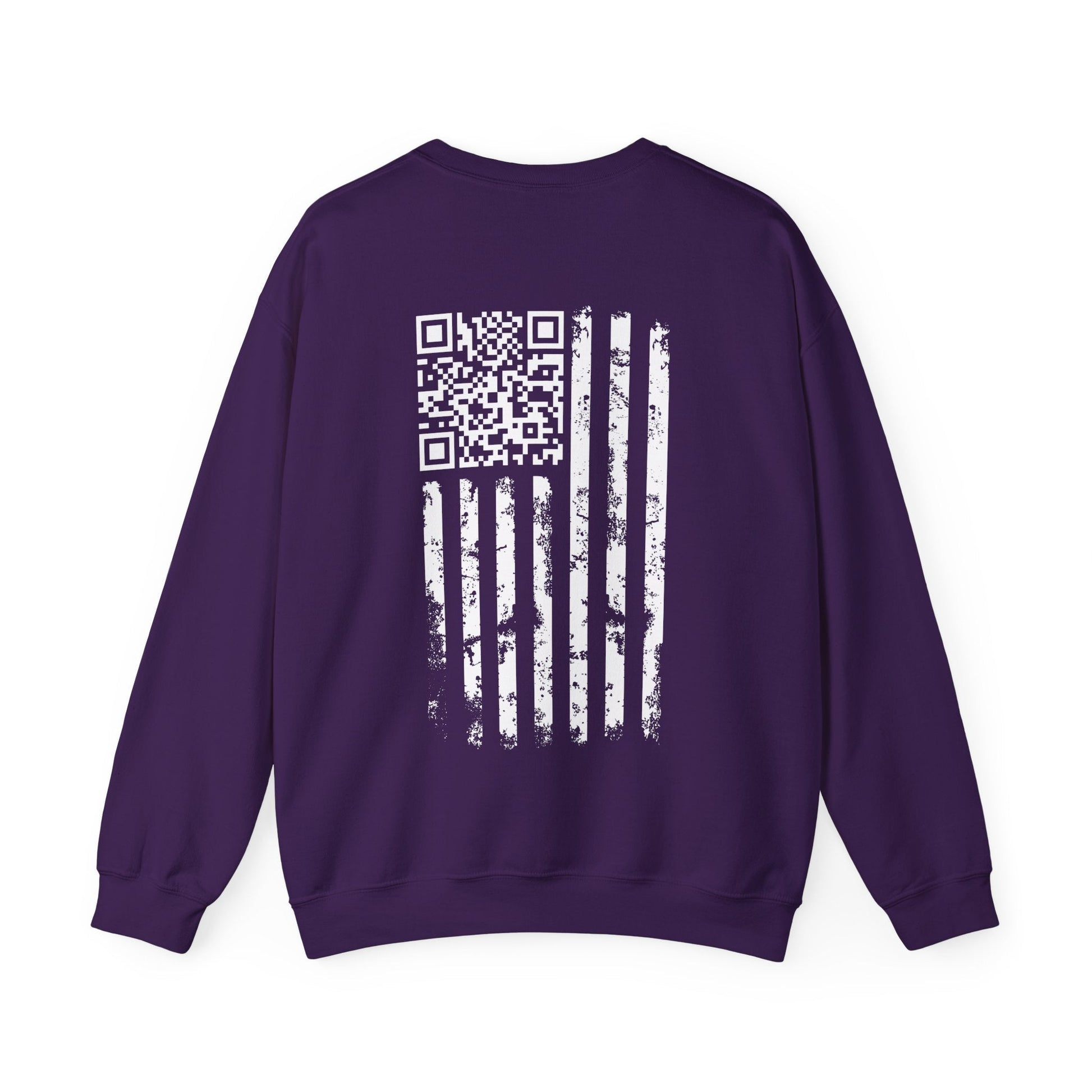 American Flag QR Code Crewneck Sweatshirt The Devil's Pickle