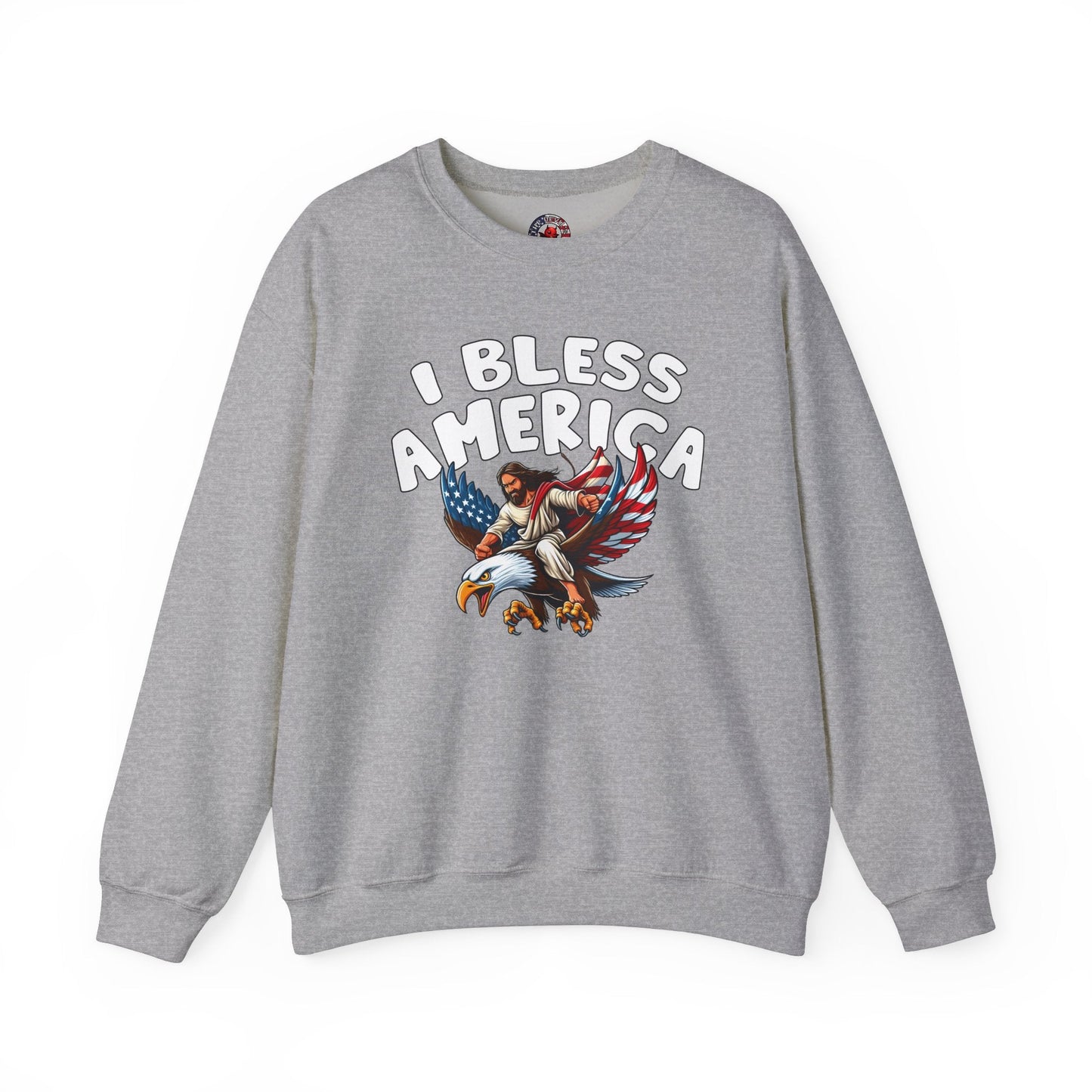 I Bless America Crewneck Sweatshirt The Devil's Pickle