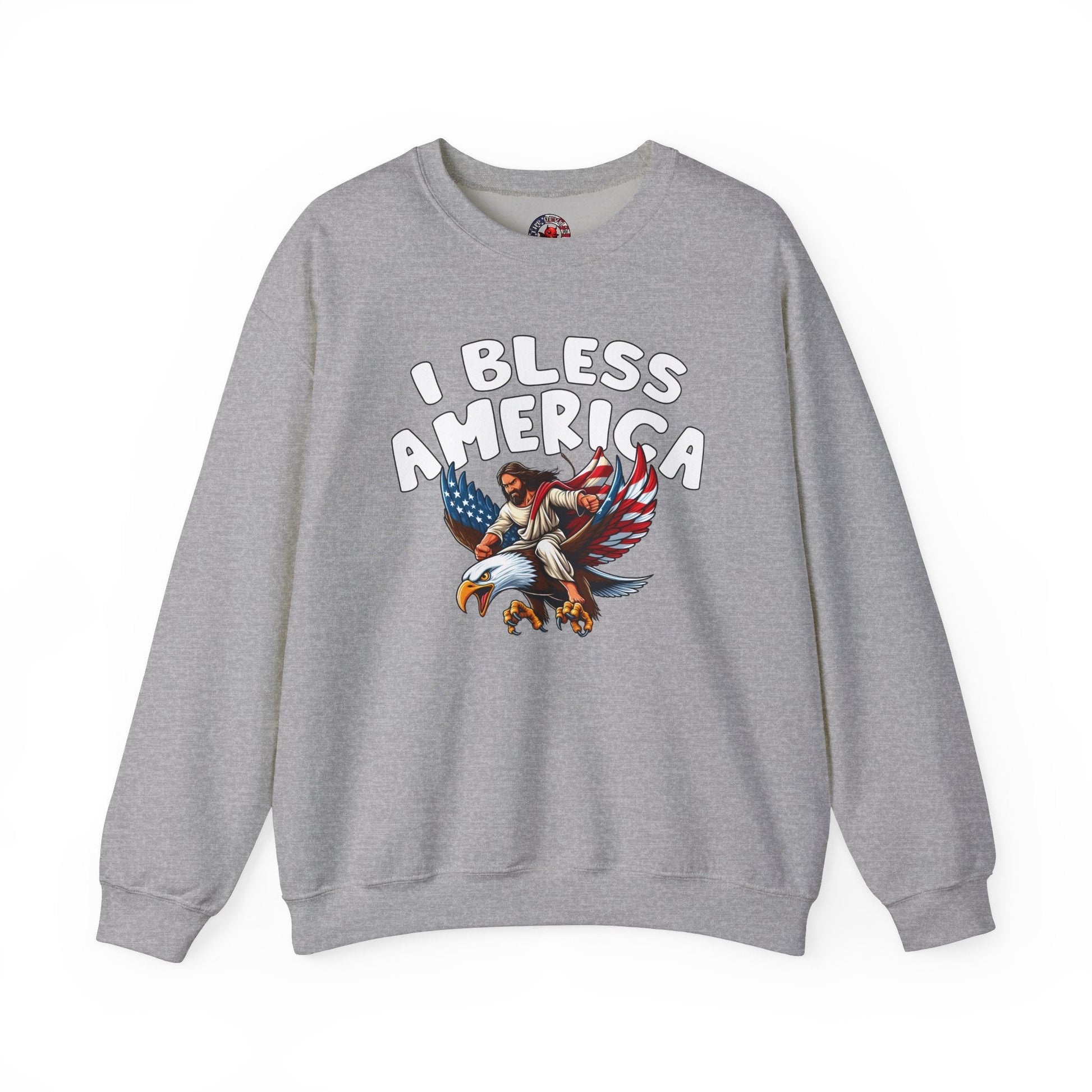 I Bless America Crewneck Sweatshirt The Devil's Pickle