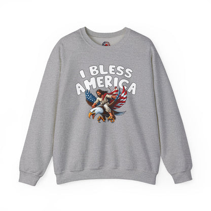 I Bless America Crewneck Sweatshirt The Devil's Pickle