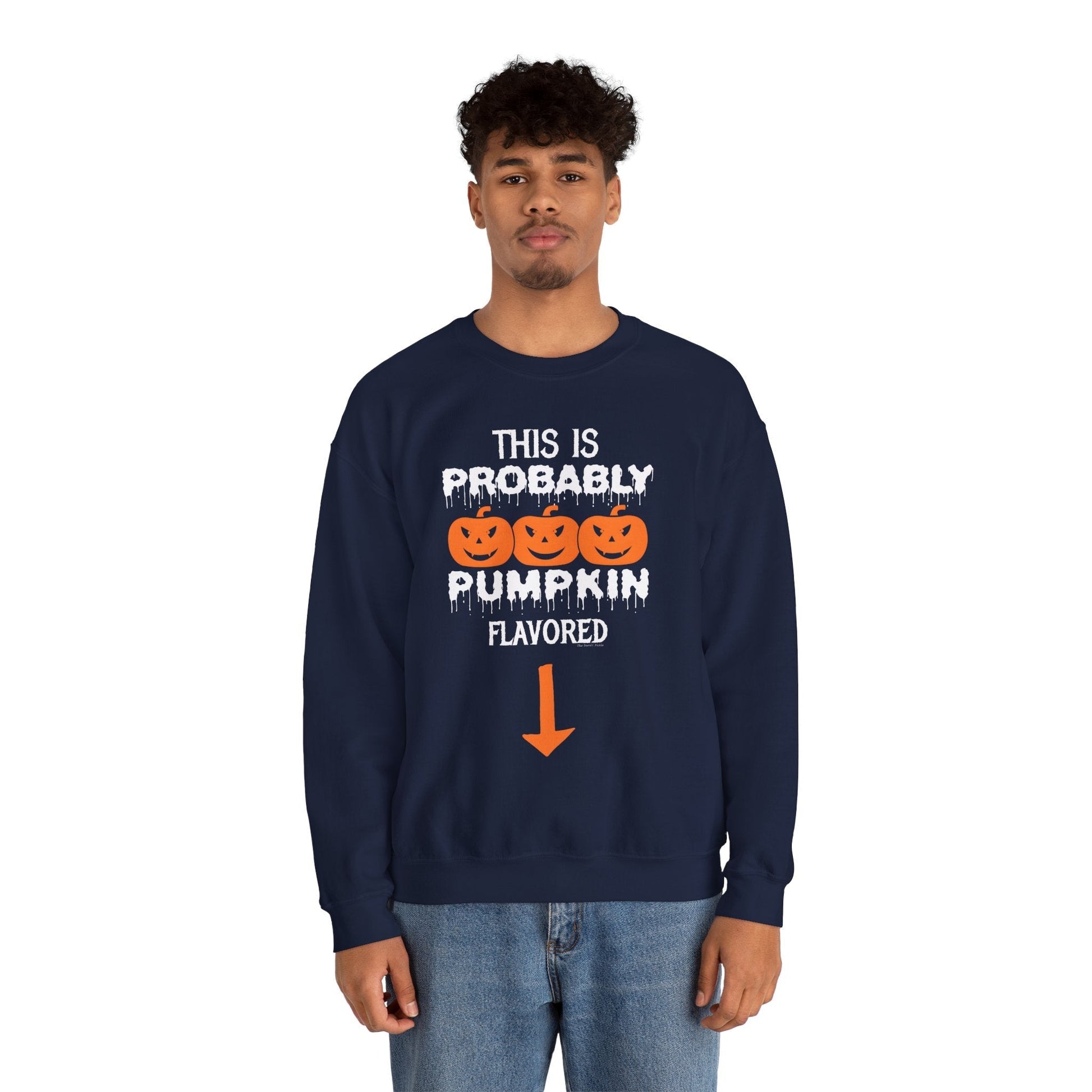 This is Probably Pumpkin Flavored Crewneck Sweatshirt The Devil's Pickle