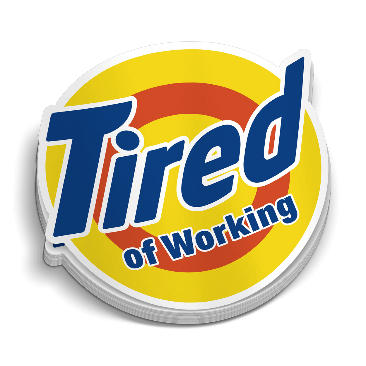 Tired - Hard Hat Decal Armed American Supply