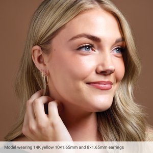 14K White Hinged 15 mm Hoop Earring Ethereal Legacy Boutiques