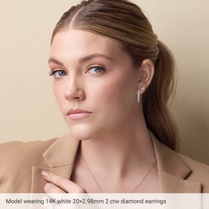 14K White Inside-Outside 19.3 mm Hoop Earring Mountings Ethereal Legacy Boutiques