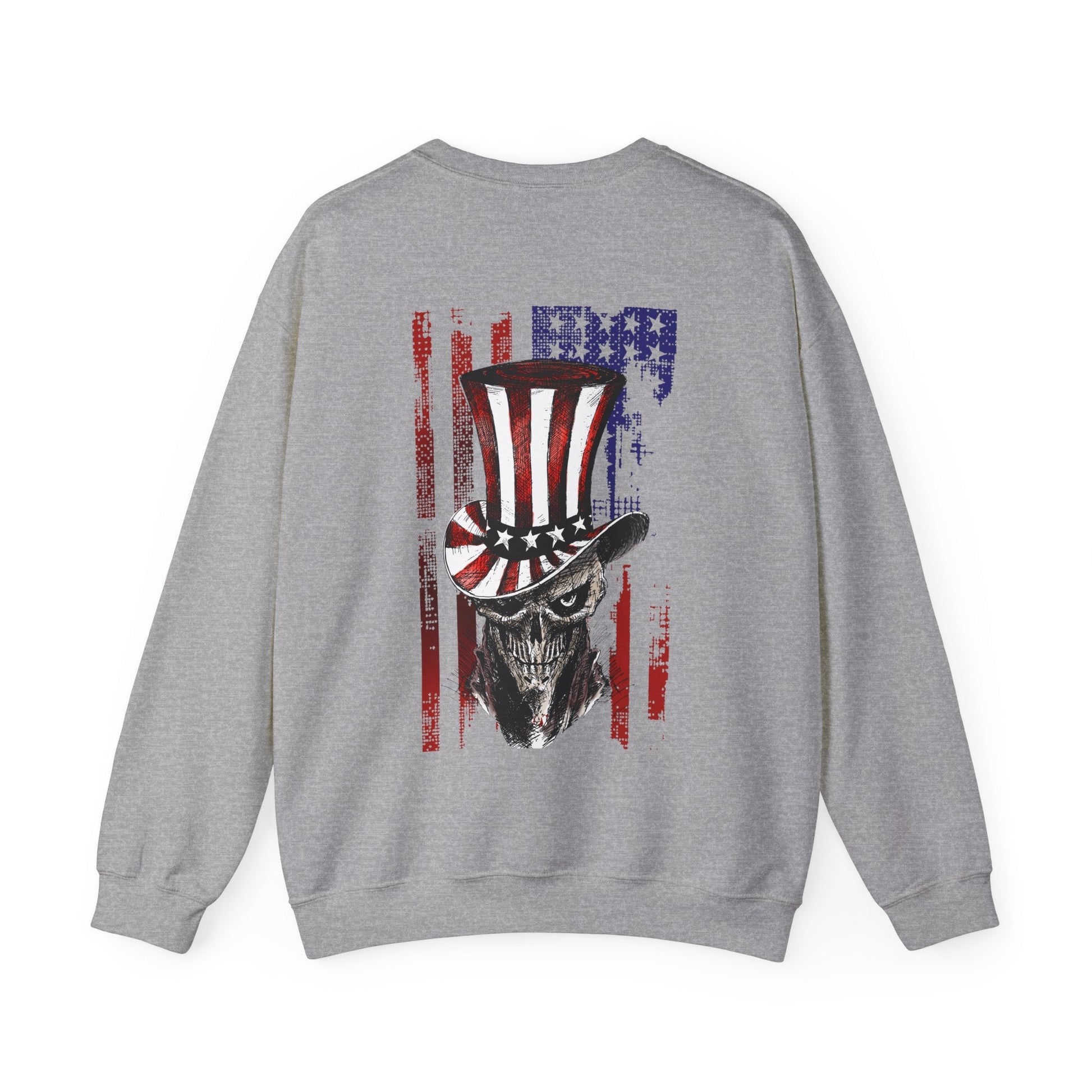 Patriotic Skull Crewneck Sweatshirt The Devil's Pickle