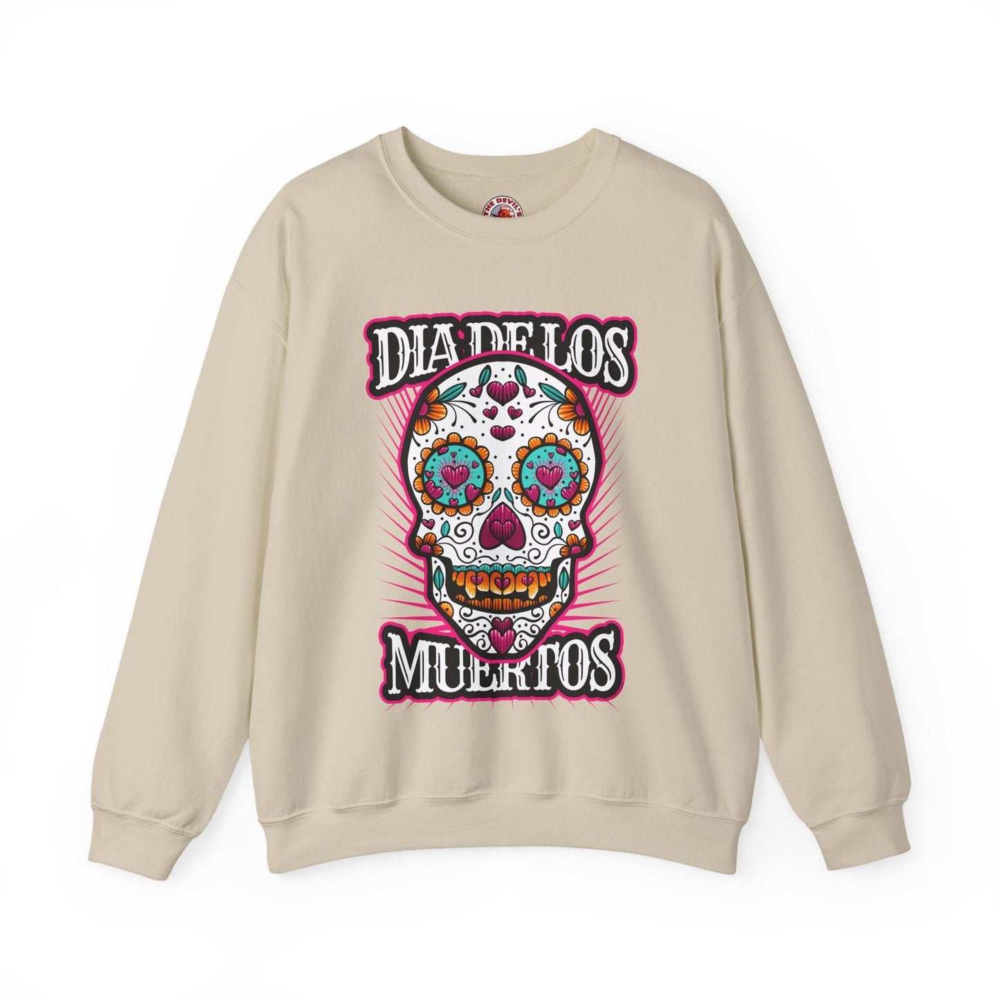 Dia De Los Muertos Skull Crewneck Sweatshirt The Devil's Pickle