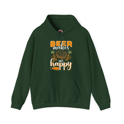 Beer Makes Me Happy Hooded Sweatshirt The Devil's Pickle