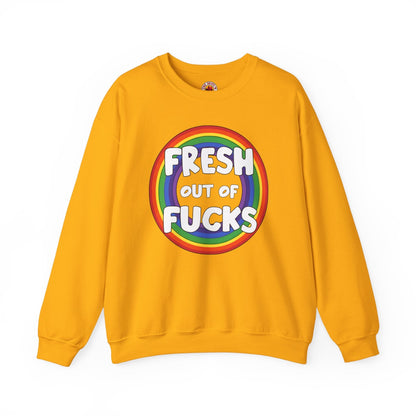 Fresh Out Of Fucks Crewneck Sweatshirt The Devil's Pickle