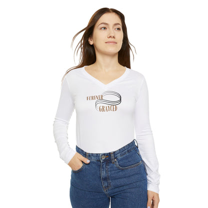 Forever Grayced Women's Long Sleeve V-Neck Shirt - Inspirational Casual Wear Grayceful LLC