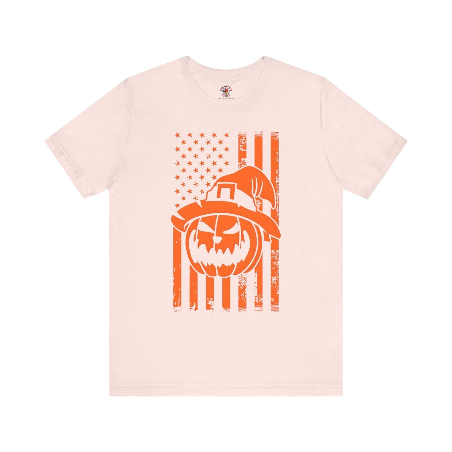 Pumpkin American Flag T-Shirt The Devil's Pickle