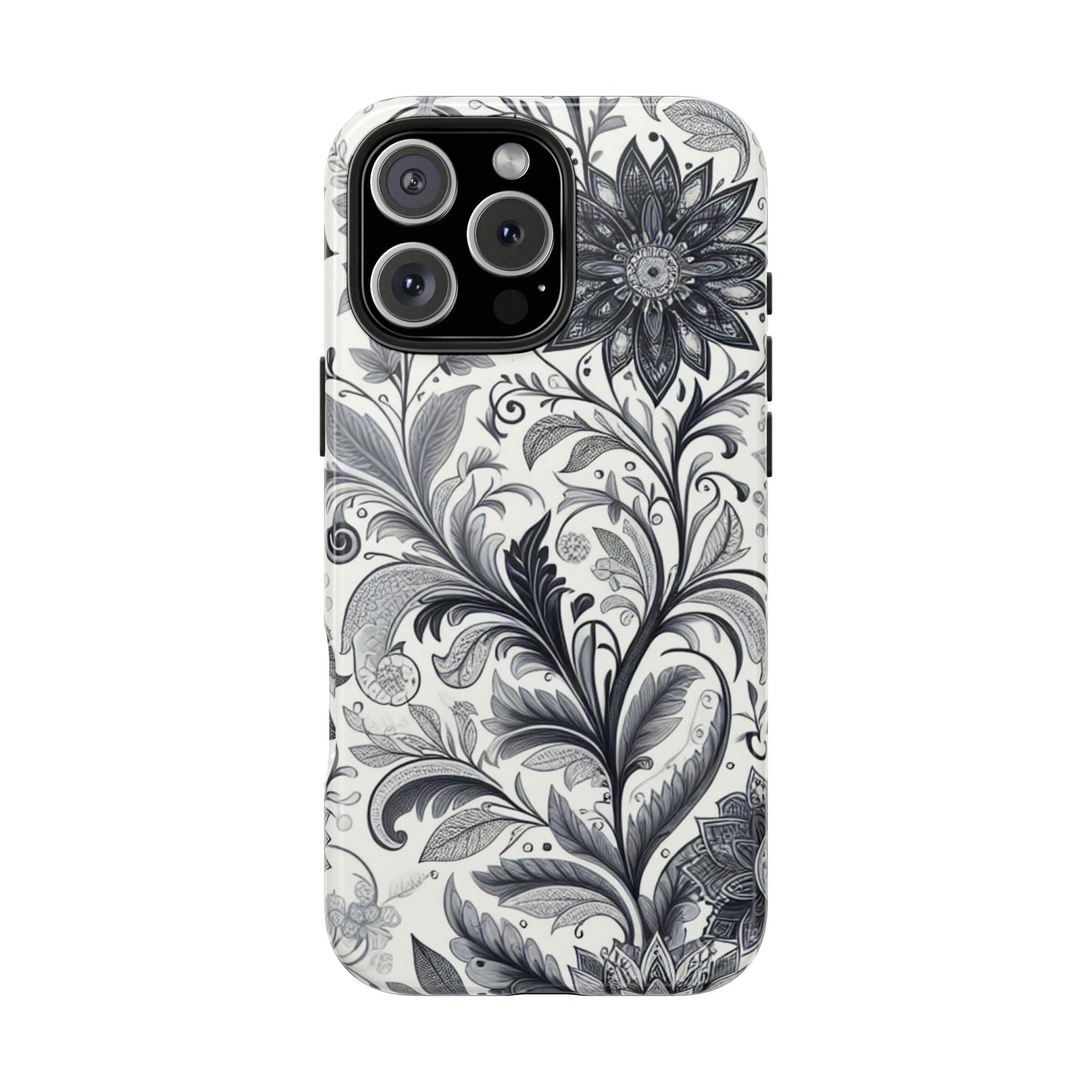 Floral Tough Phone Cases, Durable Phone Cover, Stylish Floral Design, Gift for Her, Trendy Tech Accessories, Birthday Present Grayceful LLC