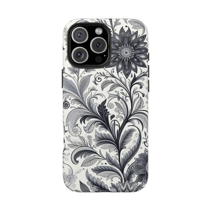 Floral Tough Phone Cases, Durable Phone Cover, Stylish Floral Design, Gift for Her, Trendy Tech Accessories, Birthday Present Grayceful LLC