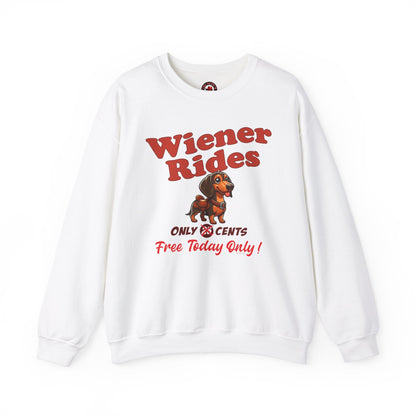Free Wiener Rides Crewneck Sweatshirt The Devil's Pickle