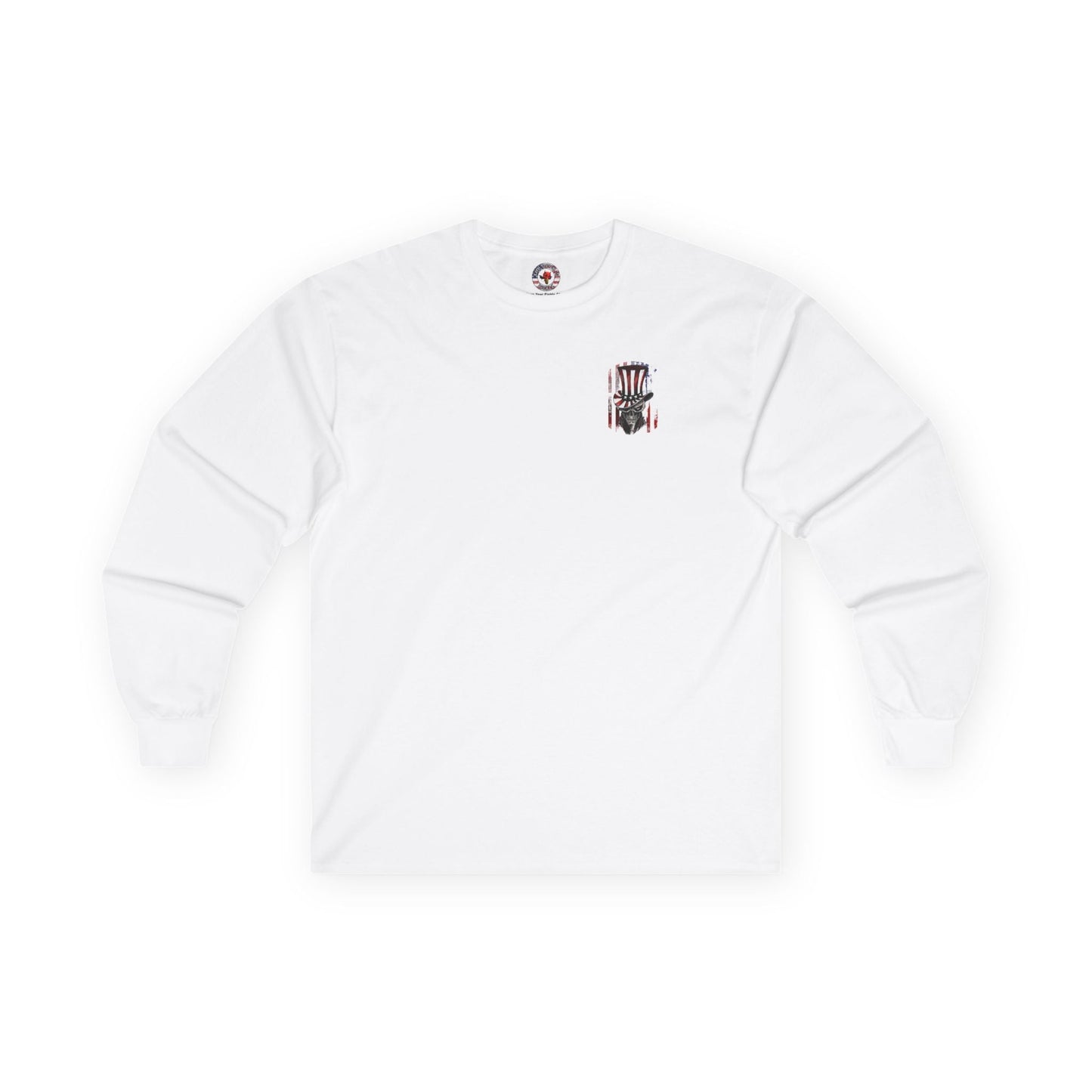 Patriotic Skull Long Sleeve Tee The Devil's Pickle