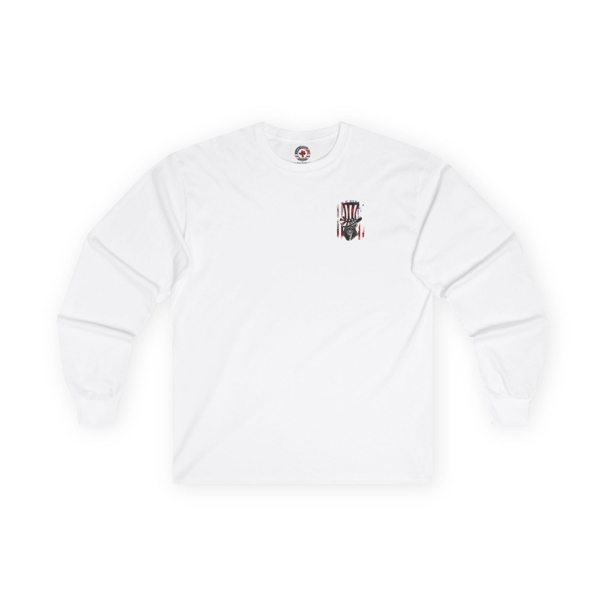 Patriotic Skull Long Sleeve Tee The Devil's Pickle