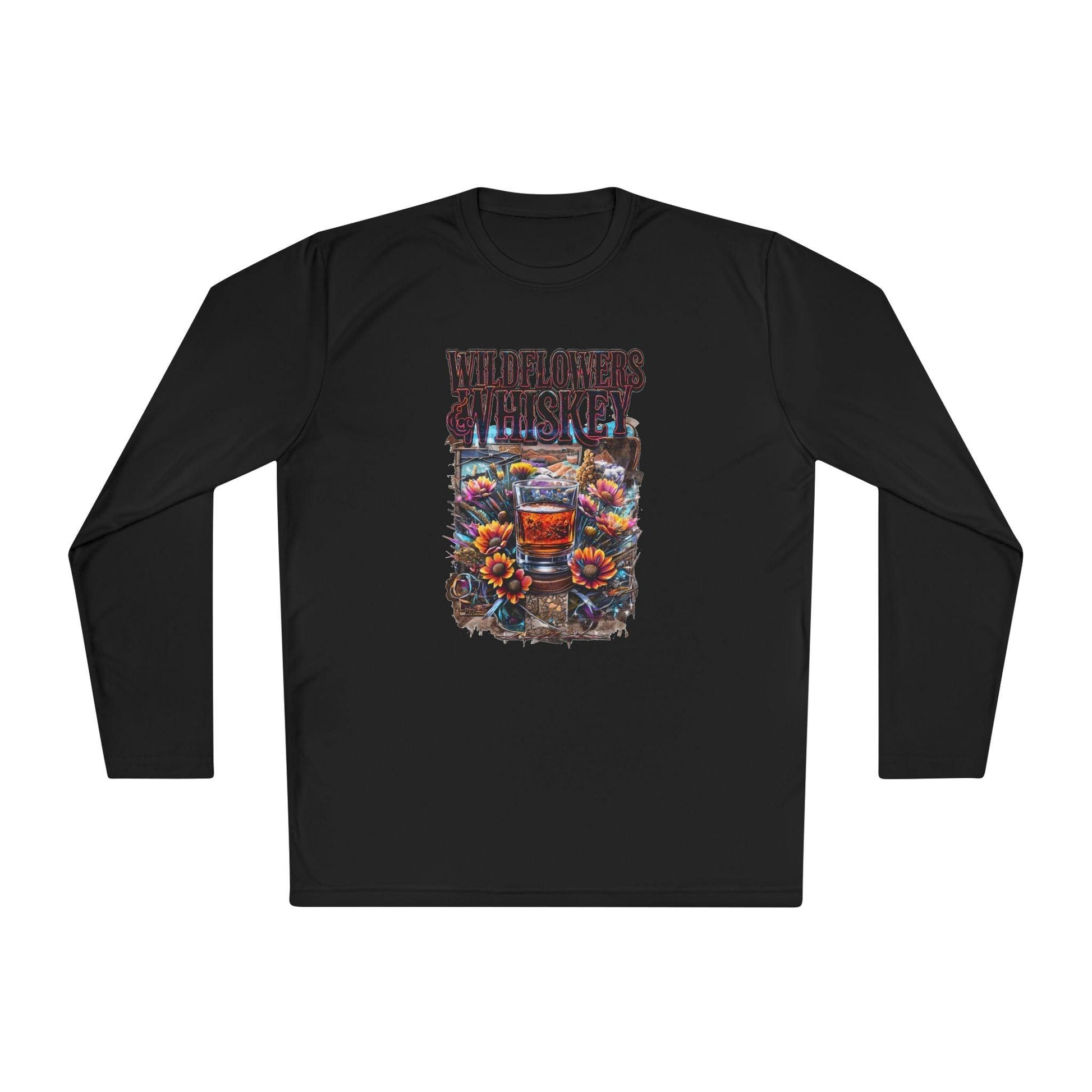 Wildflowers and Whiskey Lightweight Long Sleeve Tee Country in My Heart