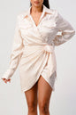 Leopard print wrap double pocket shirt dress See size chart under “more details” The Fashion Celestial