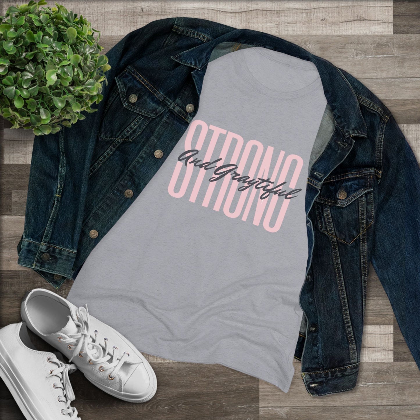 Strong and Graytiful Women's Triblend Tee Grayceful LLC