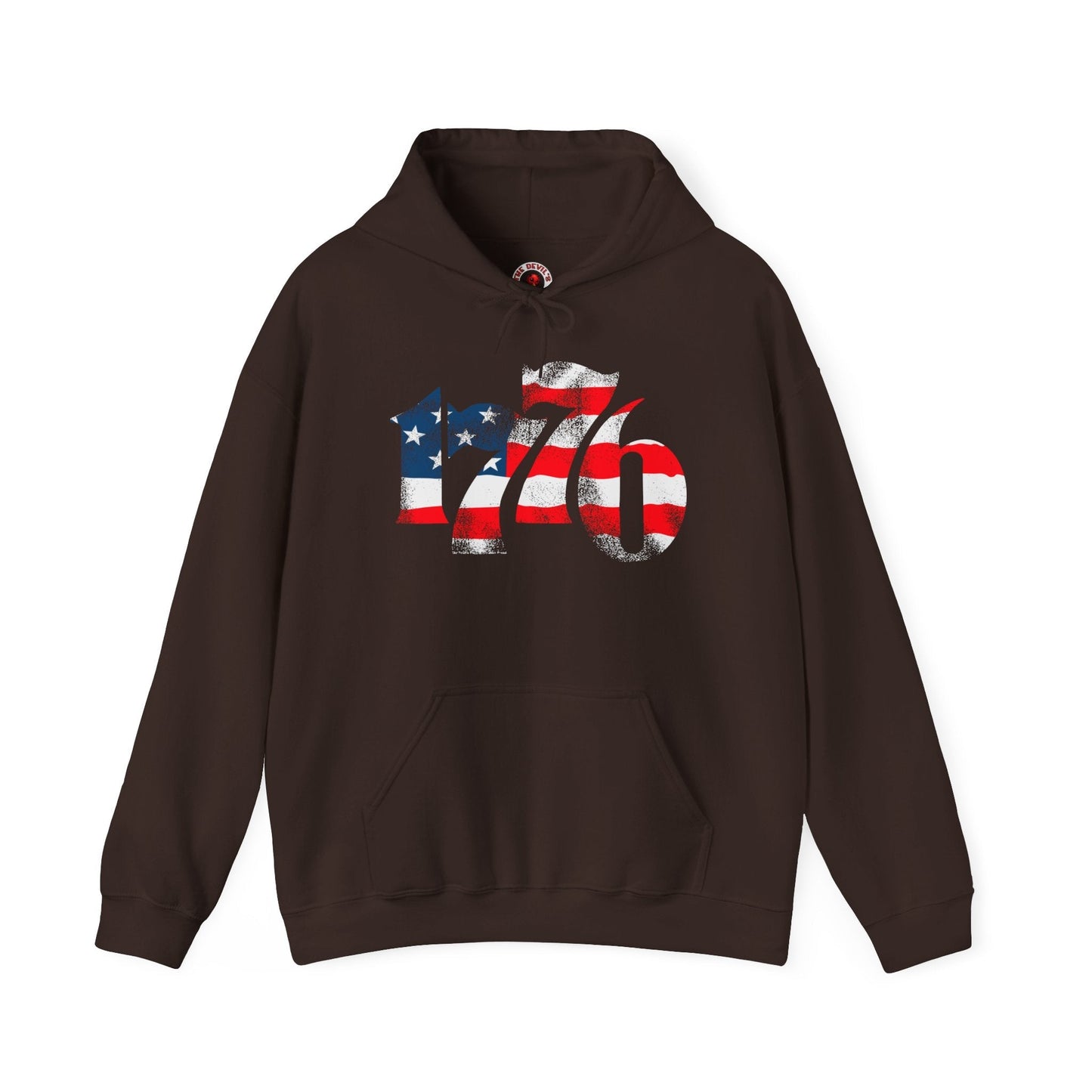 1776 American Flag Hooded Sweatshirt The Devil's Pickle