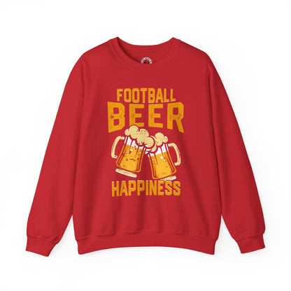 Football Beer and Happiness Crewneck Sweatshirt The Devil's Pickle