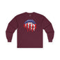 American Flag Lips Long Sleeve Tee The Devil's Pickle